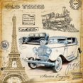 thumbnail image 2 of ABPHOTO Polyester 5x7ft Photography Backdrop Eiffel Tower Locomotive Vintage Steam Train Vintage Car Old Times Wedding Backdrops Seamless Girl Princess Background Photo Studio Props, 2 of 3
