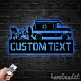 thumbnail image 2 of Handmadetneonsign Custom Emergency Ambulance Metal Wall Art LED Light, Rescue Squad Truck Driver, 2 of 5