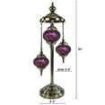 thumbnail image 3 of SILVERFEVER Moroccan Lamps Mosaic Turkish Lamp Colorful Handmade Glass Lanterns 30" Tall- E 12 Light Bulbs Enclosed Blue Star of David, 3 of 7