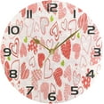 thumbnail image 5 of GZHJMY Valentine's Day Heart Wall Clock, Silent Non Ticking Battery Operated Round PVC Clock for Kitchen Office School Home Decorative, 5 of 7