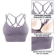 thumbnail image 3 of Ropa interior deportiva para mujer con almohadilla cruzada en la espalda, ropa interior deportiva con cordones, ropa interior de Yoga de soporte medio con copa desmontable, 3 of 5