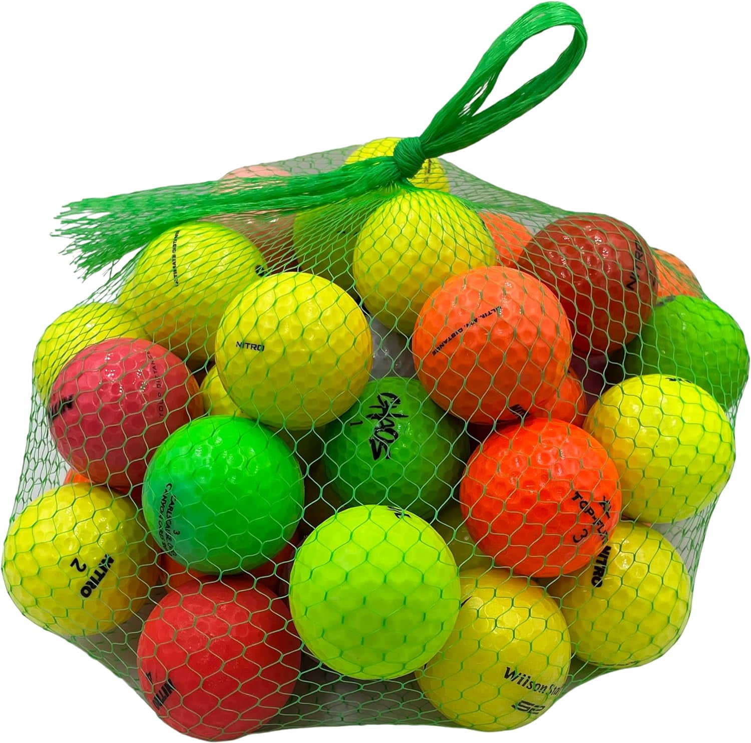 Golf Ball Planet - 50 Pack Recycled Golf Balls Mix Colors (3A/Good)