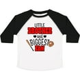 thumbnail image 3 of Inktastic Little Brother and Biggest Fan Baseball Glove and Bat Boys Toddler T-Shirt, 3 of 5