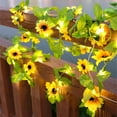 thumbnail image 6 of Dpityserensio Yard Solar Lighting Outdoor Garden Decorated with Rattan Lanterns Beautiful Sun Flower Hanato 2M 40 LED Decorative String Lights, 6 of 8