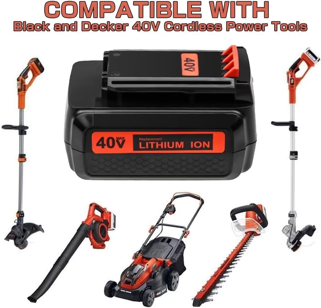 2Pack 40 Volt MAX 3.6Ah Lithium ion Replacement Battery Compatible with Black and Decker 40V Battery LBX2040 LBXR36 LBXR2036 LST540 LCS1240 LBX1540 LST136W 40V Cordless Power Tools