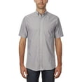 thumbnail image 3 of Van Heusen Chemise Habillée Oxford à Manches Courtes pour Homme, Gris Pierre, Petit, 3 of 5