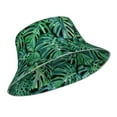 thumbnail image 2 of Kll Monstera Leaves Bucket Hat For Women Men Packable Travel Beach Sun Hat Outdoor Rave Accessories Reflective Fisherman Cap, 2 of 9