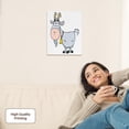 thumbnail image 2 of 3dRose, Cartoon Billy Goat Funny Animal Cartoon, Museum Grade Canvas Wrap 11x14, 2 of 7