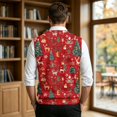 thumbnail image 6 of Mens Christmas Sweater Vests Casual Sleeveless V Neck Knit Pullover Fall, 6 of 7