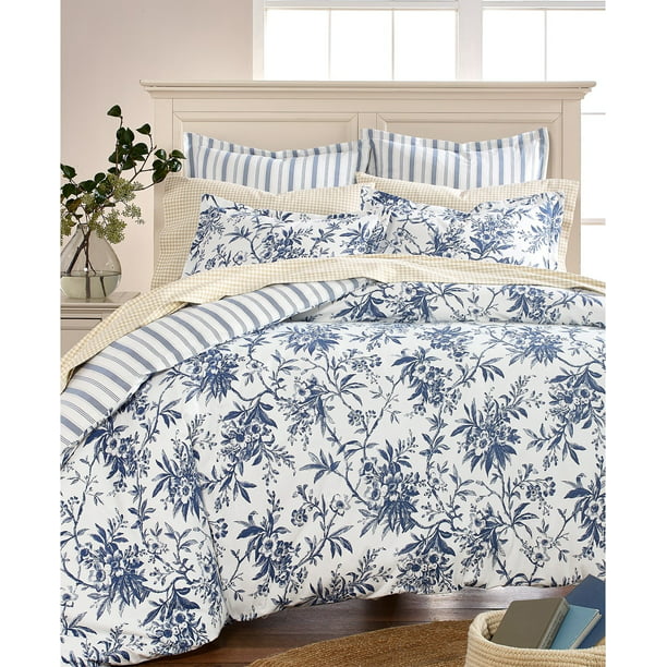 Martha Stewart Collection Cozy Toile, Blue Toile King Bedspread