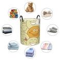 thumbnail image 6 of LNWH Laundry Basket, Cartoon Smile Emoticon Pattern Foldable Laundry Hamper with Handles Waterproof, Medium Size, 6 of 8