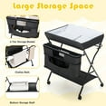 Gymax Baby Changing Table Portable Newborn Nursery Organizer Adjustable