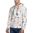 thumbnail image 3 of Kdxio Fall Rabbit Print Mens Casual Hooded Collar Drawstring Hoodies Pullover Sweatshirts Casual Long Sleeve Shirts-X-Large, 3 of 7