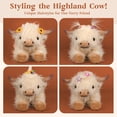 thumbnail image 3 of Peluche de vaca Highland Cuckool de 38 cm, juguete lavanda apto para microondas, 3 of 9