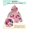 thumbnail image 2 of Disney Minnie Mouse Toddler Girls’ Outfit Set - Two Piece Allover Print Hoodie with Ears & Bow and Matching Jogger Pants (Berry, 4T), 2 of 5