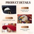 thumbnail image 4 of United States 250th Year Hat, Retro Adjustable Patriotic Baseball Cap for Men Women, Commemorative Tribute Cap for 1776–2026 （Printed version）, 4 of 11