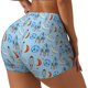 thumbnail image 1 of Balery Cartoon Rocket With Space Pantalones cortos de entrenamiento estampados para mujer, sin costuras, ajustados, para gimnasio, yoga, correr, deportes, ejercicio activo, fitness.-Small, 1 of 8