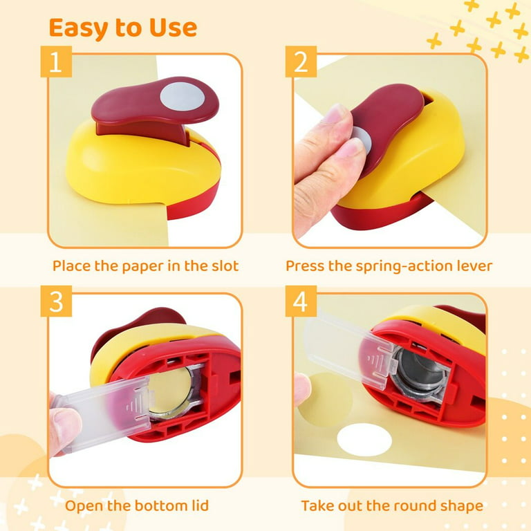 Circle Hole Punch, Paper Punches for Crafting, 3/8+5/8+1 Inch