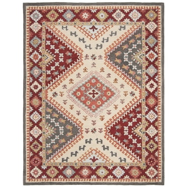 Safavieh  Handmade Aspen Iola Boho Tribal Wool Rug 10' x 14' Wool, Cotton 10' x 14' Indoor, Handmade Rectangle