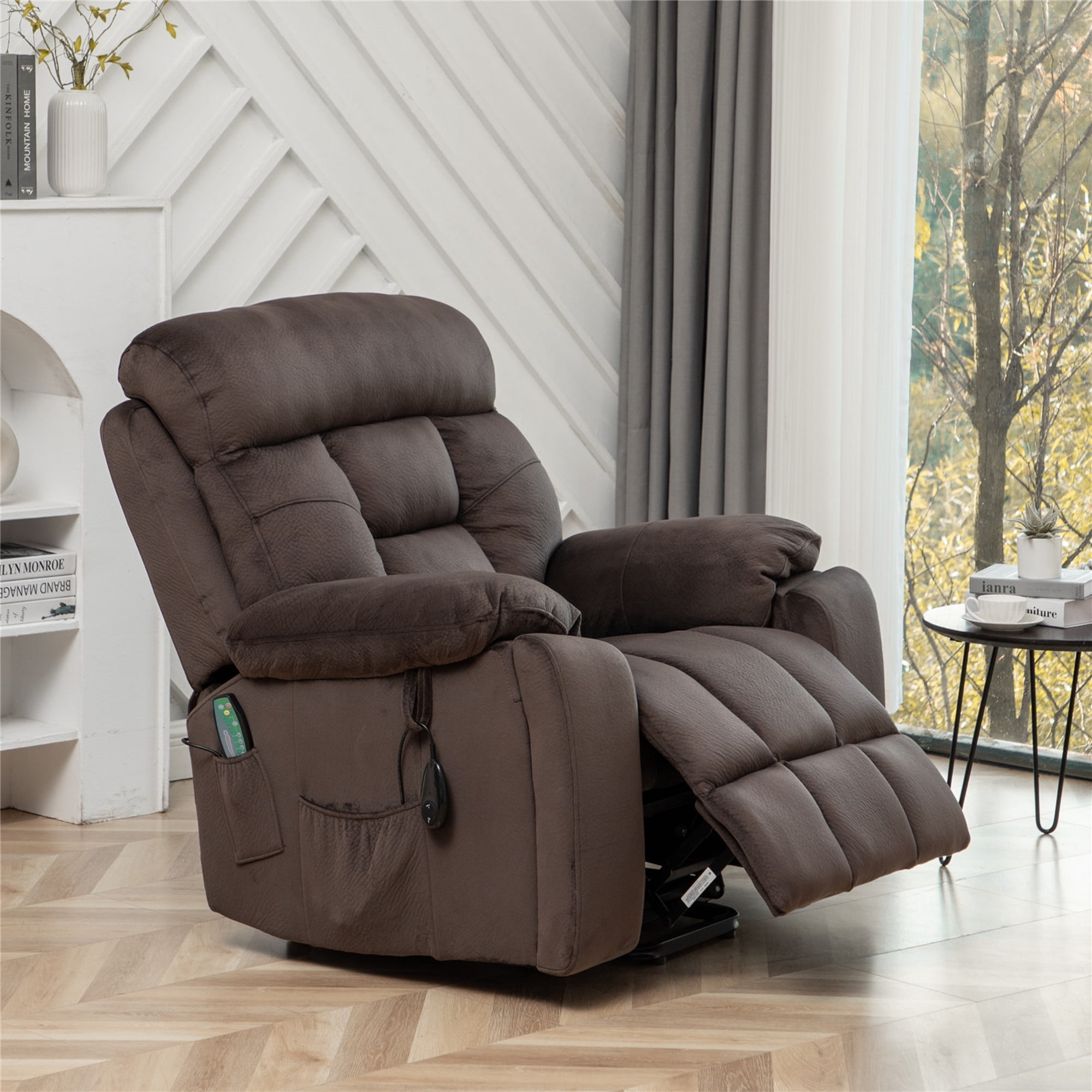 LITVZ 26in Extra Wide Recliner for Big Man 400lbs, Oversized Power Lift Chair with Heat and Massage for Elderly