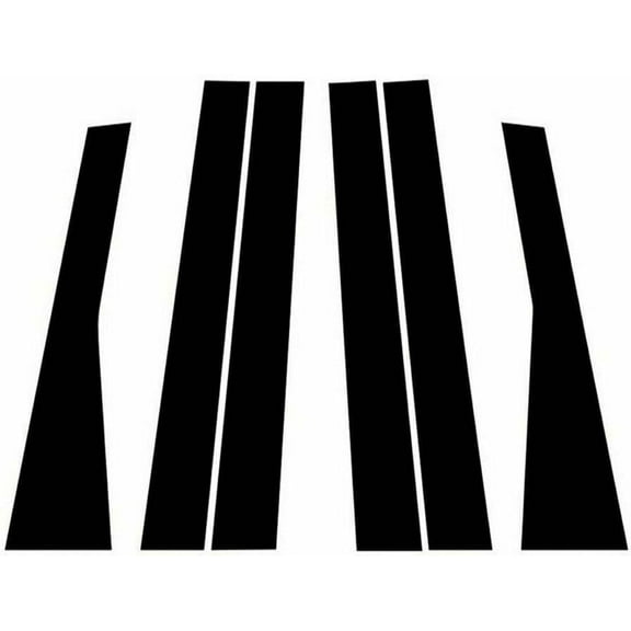 6Pcs Car Door Window Pillar Post Side Cover Trim for Jeep Grand Cherokee 2011-2019 2020 2021 Black