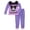 Purple, variant on Toddler Girls Kuromi Pajama Long Sleeve Set
