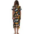 thumbnail image 2 of DISNIMO Flroal Printed Women's Pajama Sets Comfy Sleepwear Summer 2 Piece Lounge Set Short Sleeve Tops and Capri Pant Pjs, XL, 2 of 7