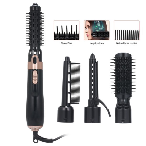 Hair Dryer Brush,4 in 1 Hot Air Hair Blowout Brush,Hair Curler & Hair