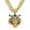 gold tiger, variant on Cuban chain pendant necklace, Miami ice chain necklace, animal pendant hip-hop jewelry, suitable for both men and women.