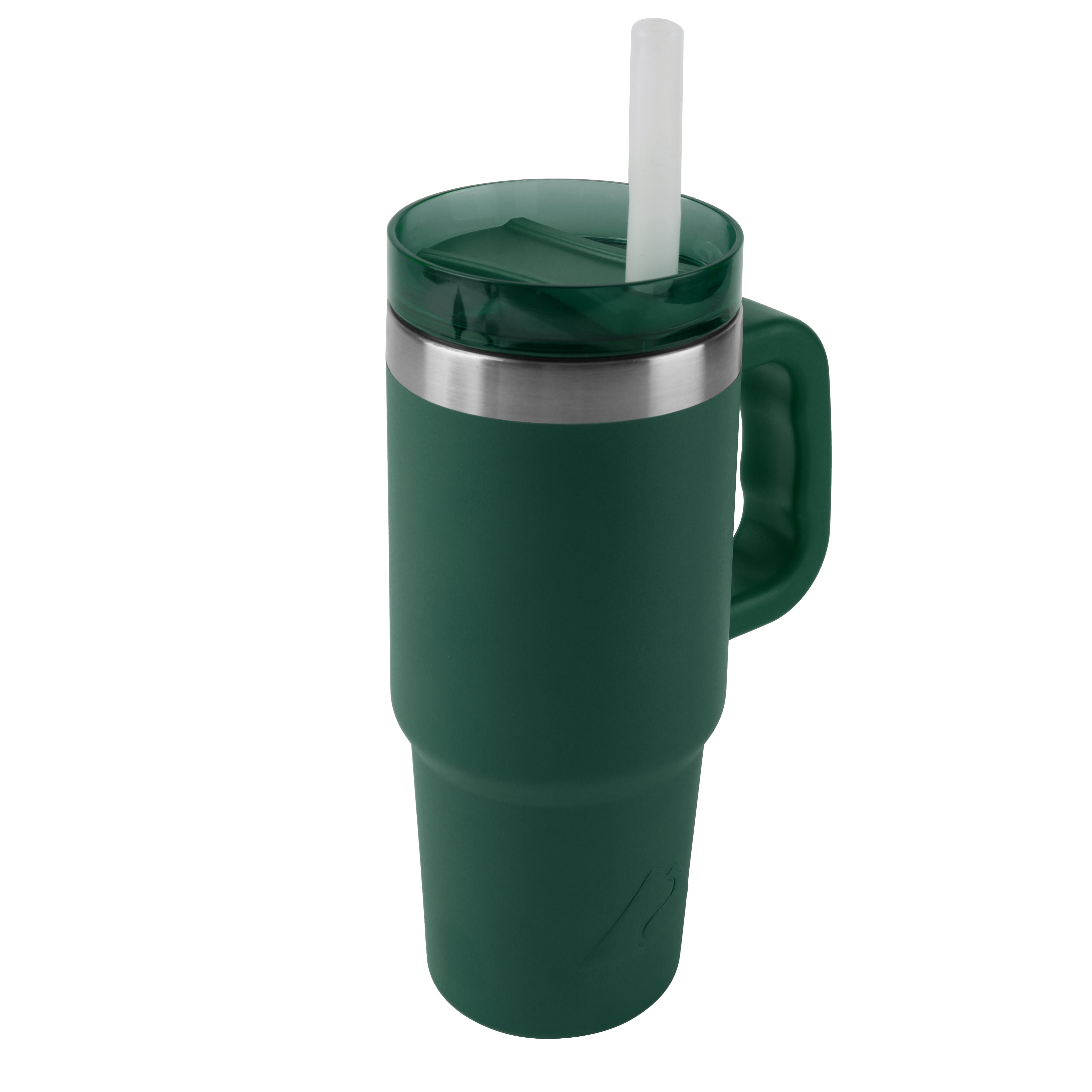 Ozark Trail 18 oz Stainless Steel Insulated Tumbler with Handle, Dark Green