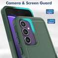 thumbnail image 3 of for Samsung Galaxy S24 FE Back Case, Luxury Ultra Slim PC + TPU Double-Layer Anti-Fall Shockproof Drop Protective Lightweight 2 In 1 Phone Case Cover for Samsung Galaxy S24 FE, Darkgreen, 3 of 5