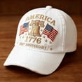 thumbnail image 2 of USA 250th Anniversary Patriotic Baseball Cap Adjustable 250th Anniversary Printed Patriotic Embroidered Hat Ideal Gift for History Enthusiasts & Festival, 2 of 3