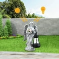 thumbnail image 5 of Solar Illuminated Garden Angel Statue Outdoor Resin Figure for Cemetery Yard Holding Heart Ornament, 5 of 5
