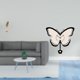 thumbnail image 2 of Escultura De Hoja Y Mariposa, Reloj De Pared De Metal, Adorno Creativo Nórdico Abstracto Para Mesa, Fiesta, Hogar, Oficina, Comedor, Habitación De Niños, Granja, 2 of 8