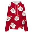thumbnail image 5 of USSUMA Womans Hoodie Christmas Sweatshirt Women Long Sleeved Pocket Drawstring Pullover Print Casual Plus Size Tops Lady Party Fall Winter Shirt Red, 5 of 6