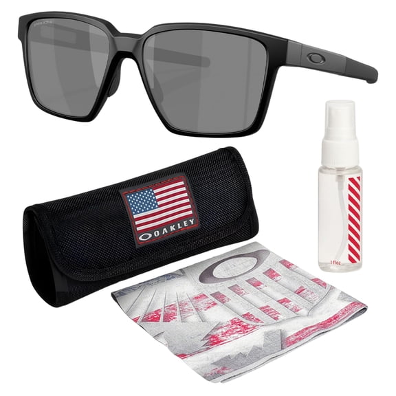 Oakley OO9430 Actuator SQ Rectangle Shaped Non-Polarized Sunglasses for Men - Includes Official Eyewear Kit - Matte Black Frame with Prizm Black Lens