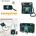 thumbnail image 5 of ZUXONGSY Turtle Hibiscus Print PU Leather Crossbody Hobo Bag & Wallet Set for Women, Spacious Satchel with Adjustable Strap for Work & Travel, 5 of 5