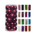 thumbnail image 2 of WJSXC 24Pcs Christmas Balls Christmas Tree Ornaments Pendent Hanging Balls - Christmas Decorations Balls for Home Holiday Party 1.18" Wine, 2 of 6