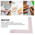 thumbnail image 3 of Plastic L Shaped Sewing Measuring Ruler, Professional Clear Scale Sewing Ruler 5pcs High Accuracy Portable  for Dressmaking Tailors, 3 of 8