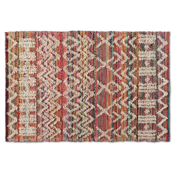 Baxton Studio Graydon Multi-Colored Handwoven Blend Area Rug