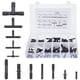 thumbnail image 1 of Kit surtido de conectores de vacío de 113 piezas, kit de accesorios de manguera de vacío automotriz de nailon tipo púas negras de 12 tamaños, que incluye conectores en T de manguera, conectores reduct, 1 of 5