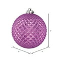 thumbnail image 2 of Vickerman 6" Orchid Durian Glitter Ball Ornament, 4 per Bag, 2 of 4