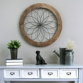 thumbnail image 3 of Stratton Home Decor S11570 Mur de Médaillon en Bois Rond et en Métal, 3 of 5