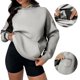 thumbnail image 2 of Ropa para mujer,Sudadera informal de manga larga para mujer, jersey de poliéster con bolsillo multifuncional, ideal para viajar en avión y estar en casa, sopatenor, 2 of 9