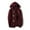 Burgundy, variant on Herrnalise Mens Faux Fur Coat Winter Long Sleeve Hooded Pockets Fastener Design Sweater Cardigan Coat Long Trench Coat Motorcycle Jakcet