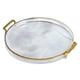 thumbnail image 2 of Bandeja de servicio de lujo, con asas, bandeja de postre, bandeja decorativa redonda, bandeja para joyas. Claro, 2 of 9