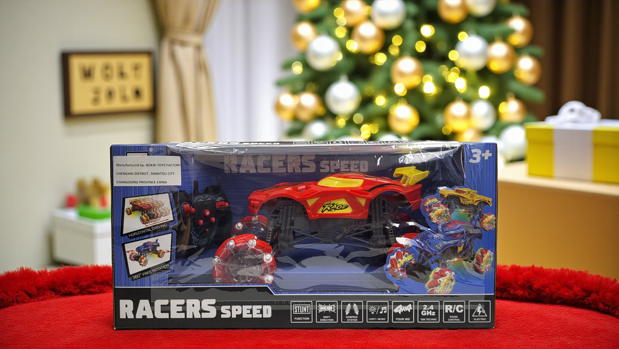RC Monster Truck 1:16 Scale 4WD Remote Control Off-Road Vehicle for Kids, High-Speed All-Terrain Toy Truck