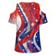 thumbnail image 3 of Fiudx Ofertas Flash Del Día Blusas de Cuello Redondo de Manga Corta con Estampado Informal a La Moda para Mujer, 3 of 4
