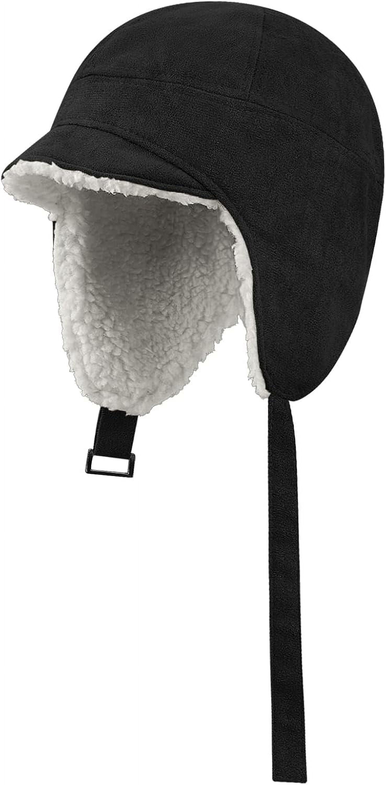 YooGuoGuo Winter Hat with Soft Short Brim Russian Trapper Hat Winter Trooper Hat Ear Flaps Ushanka Snow Skiing Eskimo Hat Cap
