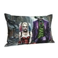thumbnail image 2 of Joker Harley Quinn Movie Pillowcase Cushion Pillow Covers With Hidden Zipper Pillow Case Decor For Bed Dorm Sofa Couch Car 20"x30", 2 of 8